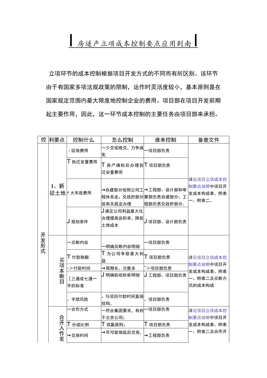 房地产立项成本控制要点应用指南.docx_第1页