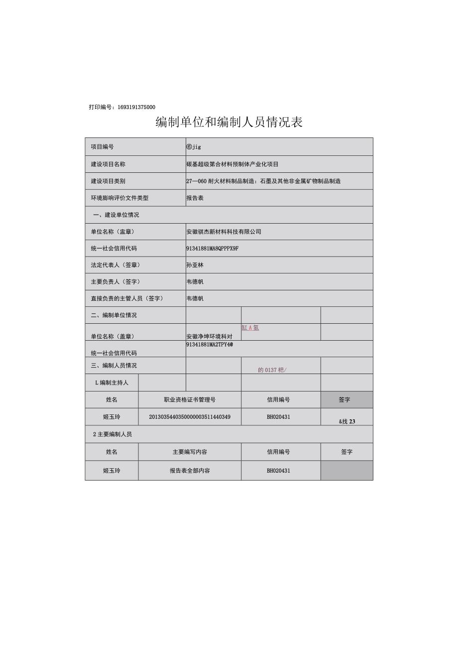 安徽骐杰新材料科技有限公司碳基超级复合材料预制体产业化项目.docx_第3页