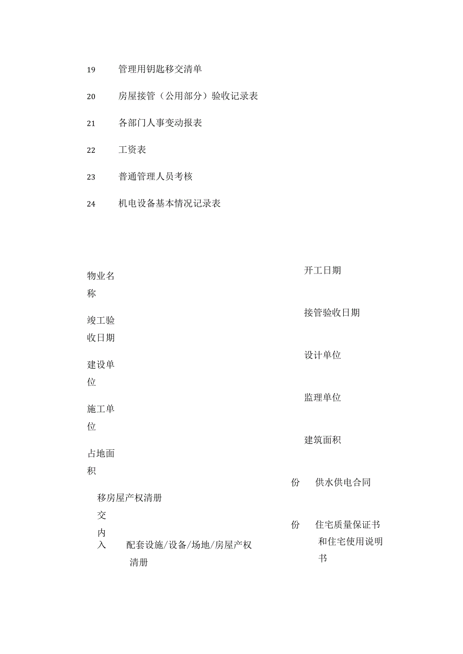 某物业交接目录清单全套.docx_第3页