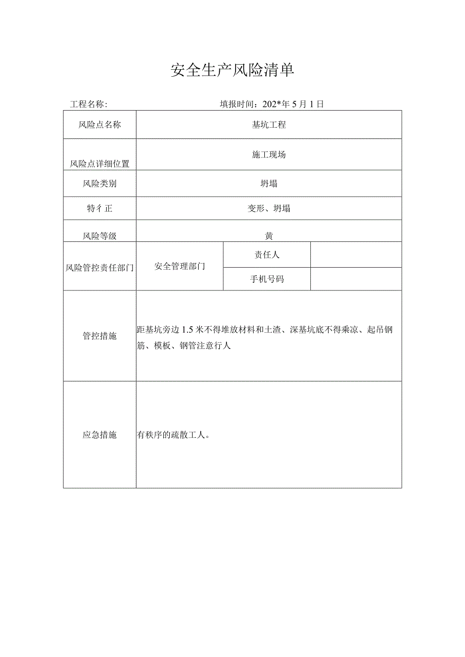 风险清单基坑工程.docx_第1页