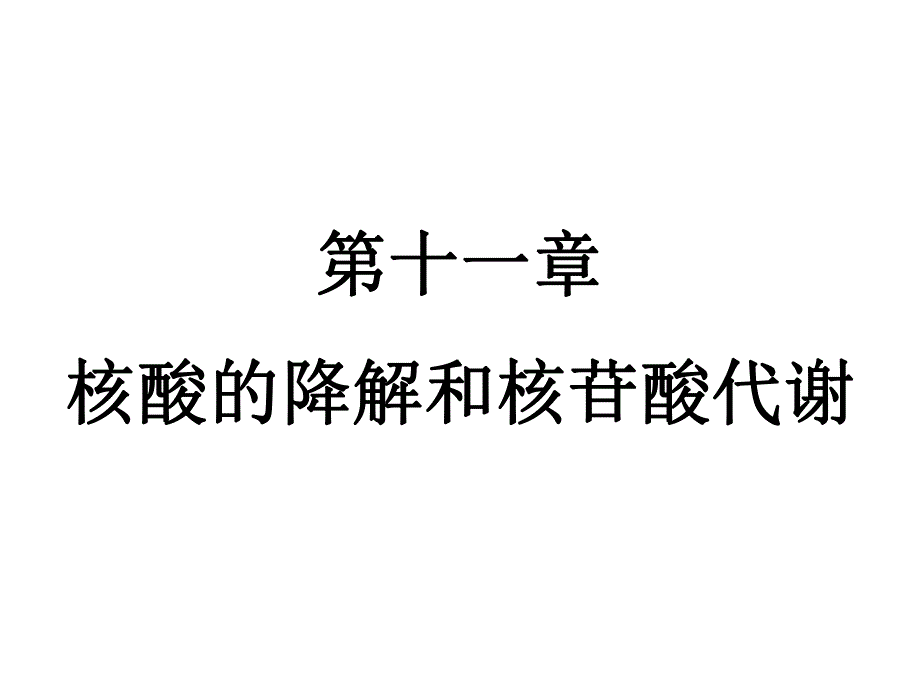 第12章核酸的降解和核苷酸代谢.ppt_第1页