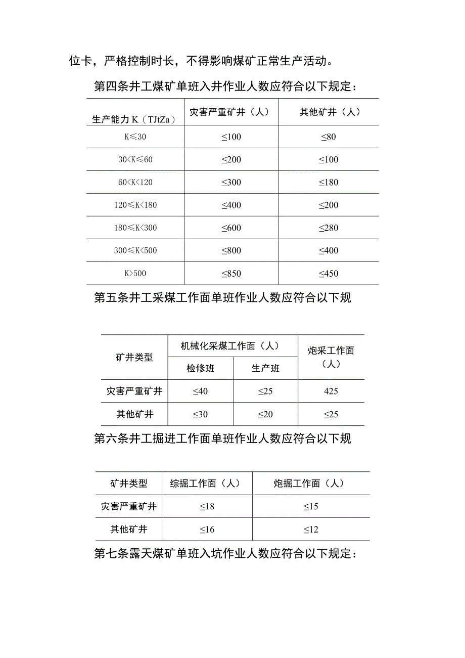 《煤矿单班入井（坑）作业人数限员规定》.docx_第2页