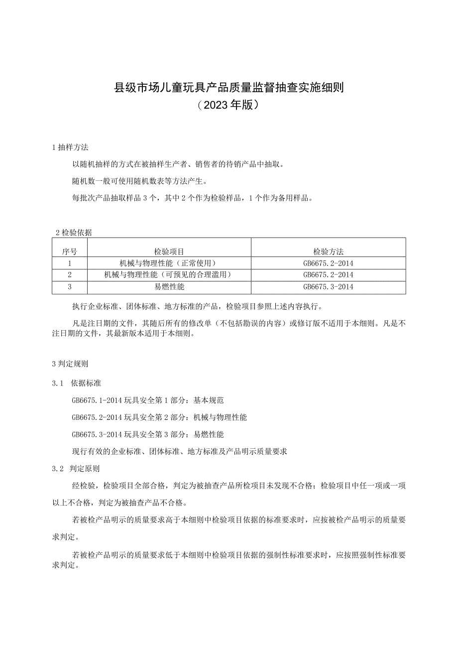 【精品范文】2023版县级市场儿童玩具产品质量监督抽查实施细则.docx_第1页