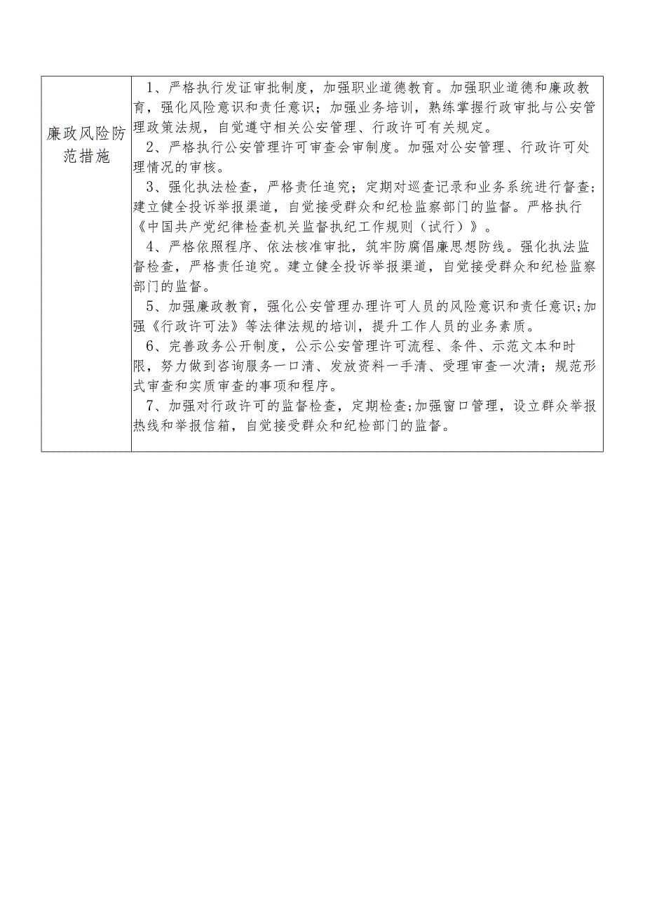 X县公安部门行政审批与公安监督检查科干部个人岗位廉政风险点排查登记表.docx_第2页