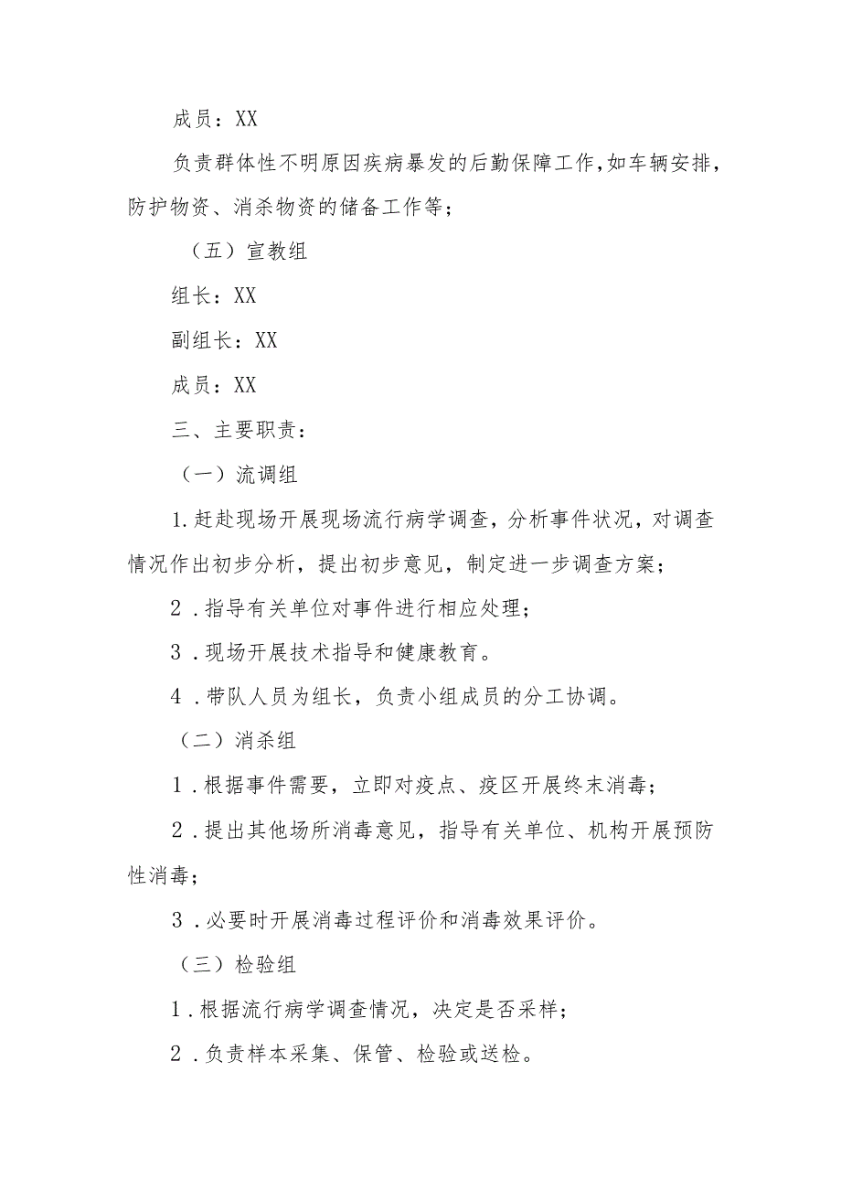 XX县突发群体性不明原因疾病公共卫生事件应急预案.docx_第3页