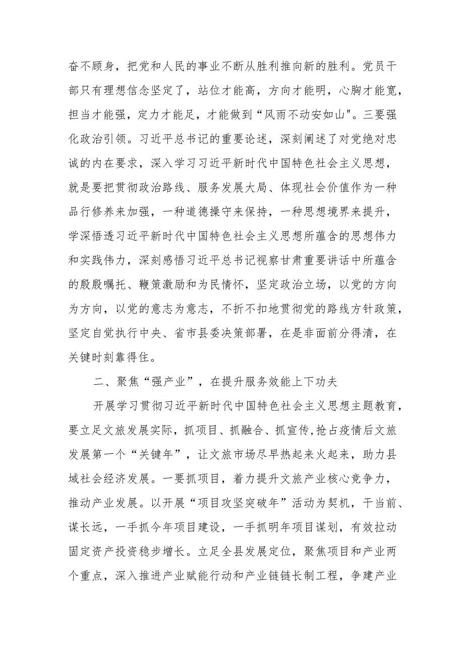 文旅局局长2023第二批主题教育研讨交流发言材料.docx_第2页