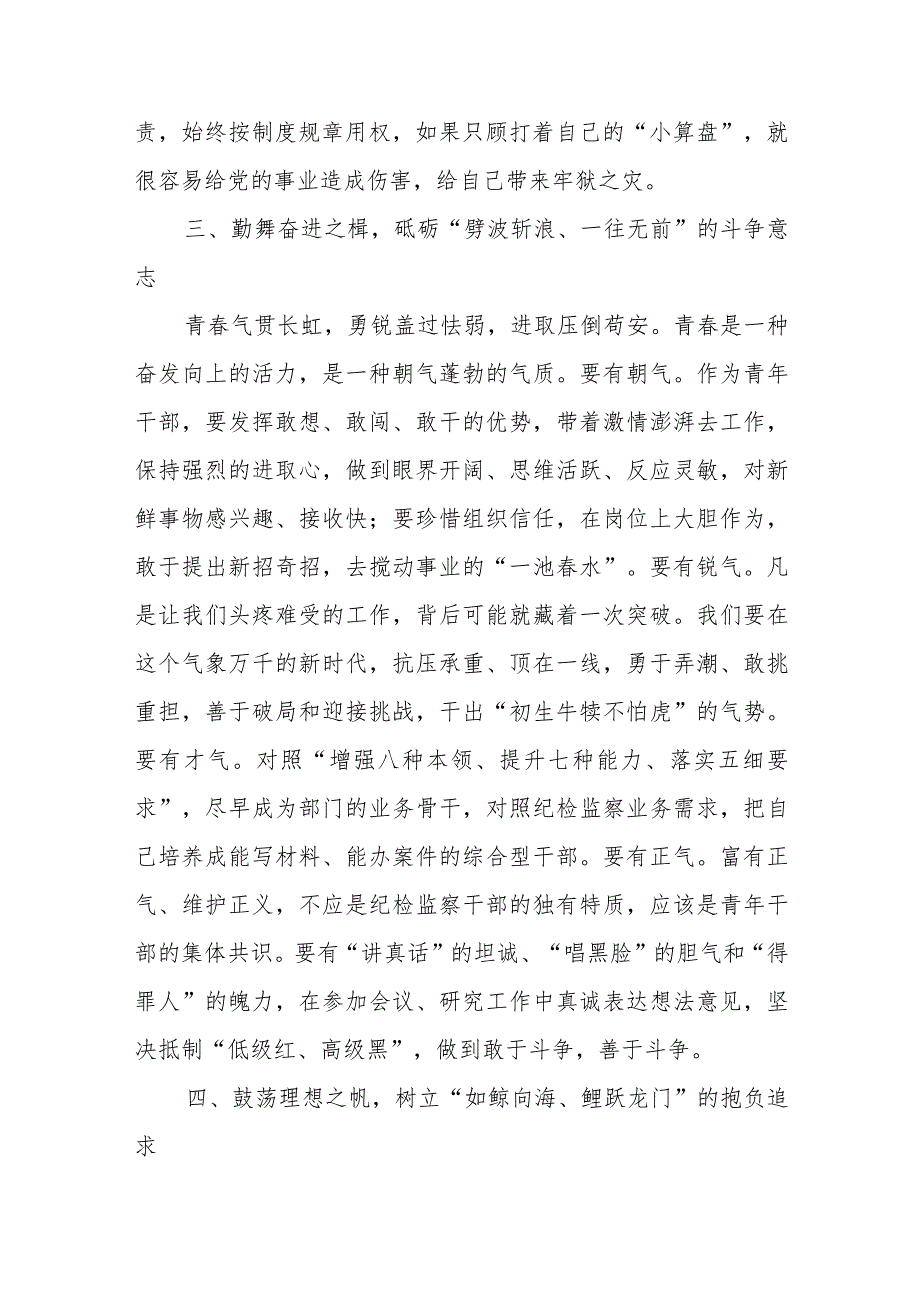 青年干部在纪委机关党支部集体学习研讨会上的发言.docx_第3页