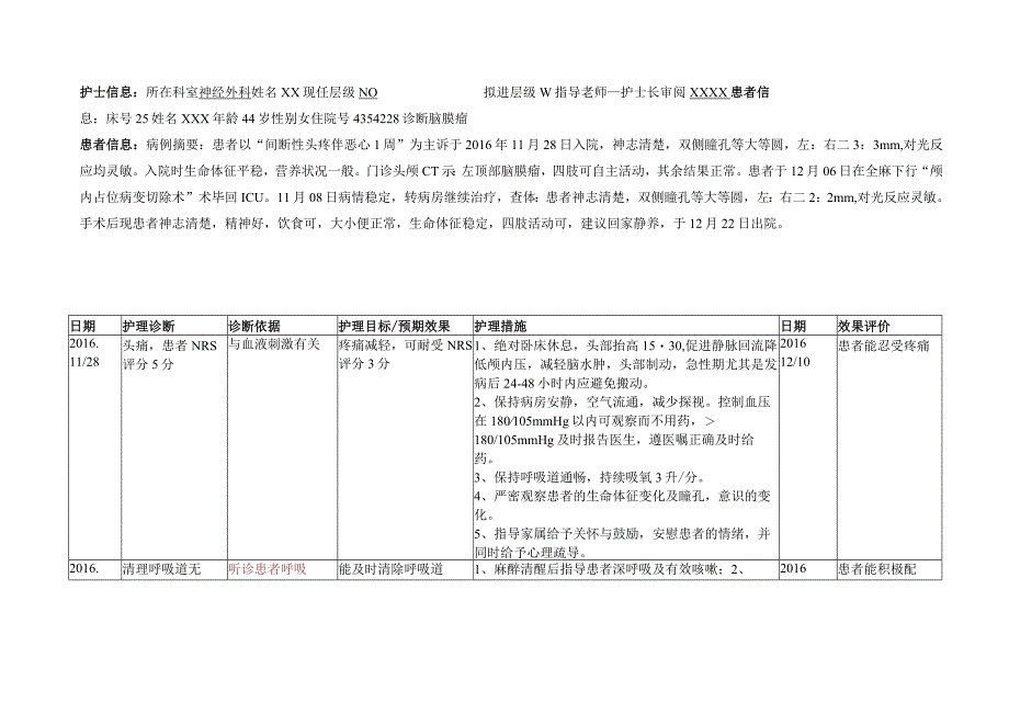 脑膜瘤个案护理计划.docx_第1页