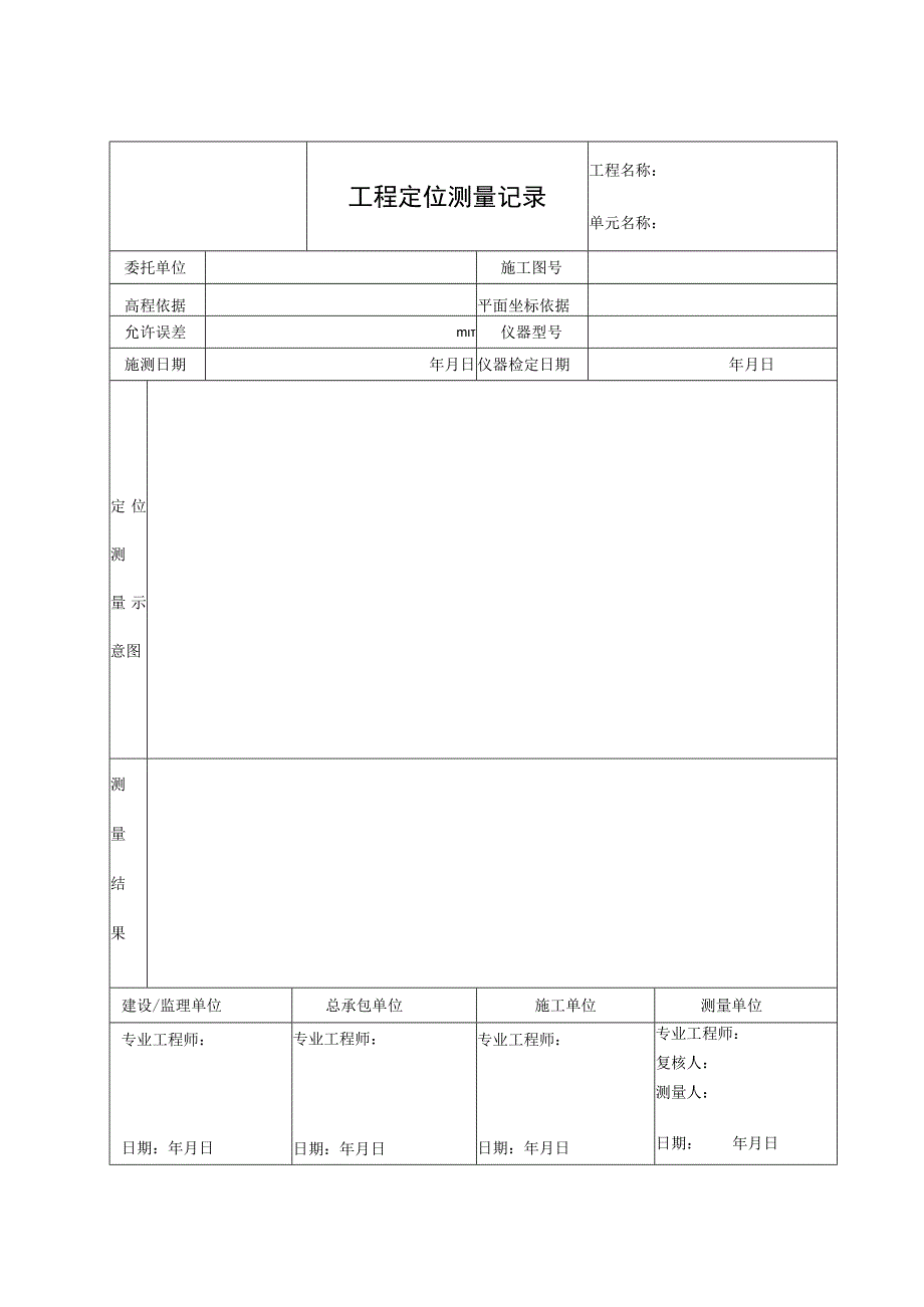 工程定位测量记录.docx_第1页