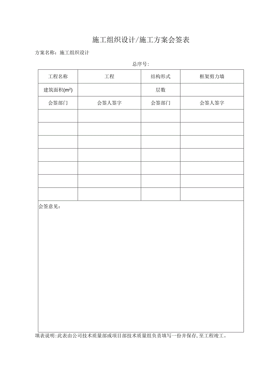 施工组织设计方案会签表.docx_第1页