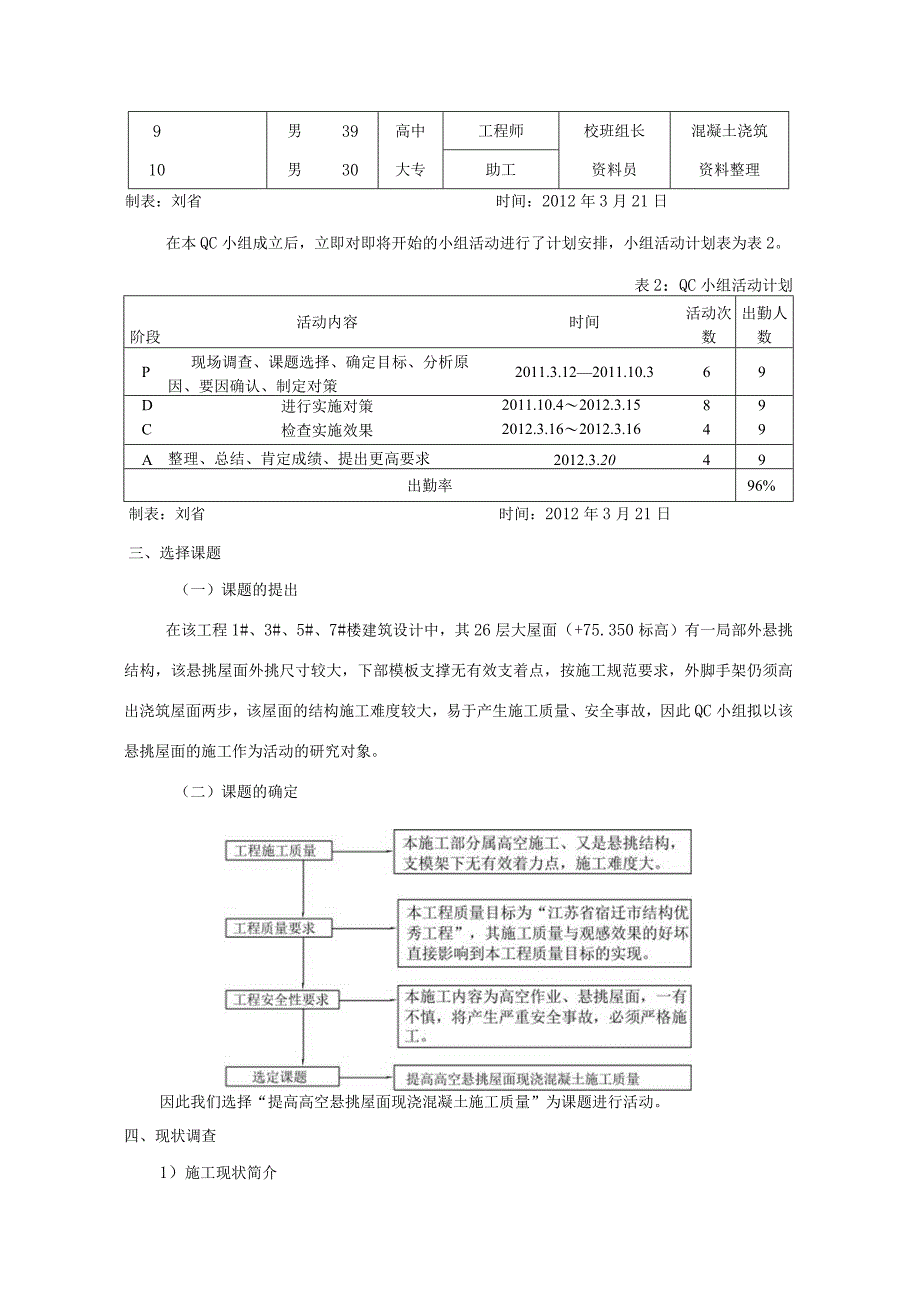 工程建设公司QC小组提高悬挑屋面板施工质量成果汇报书.docx_第3页