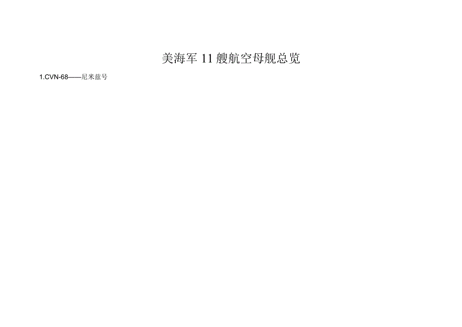 2023美军海军11艘航母资料.docx_第1页