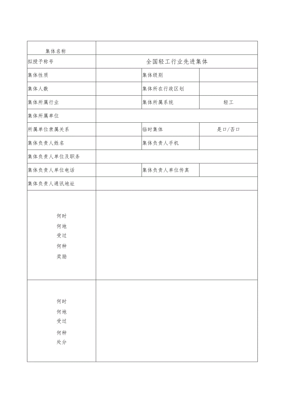 全国轻工行业先进集体推荐审批表.docx_第2页