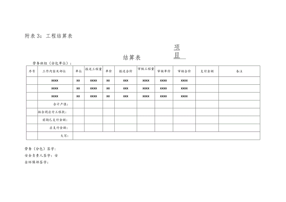 工程结算表.docx_第1页