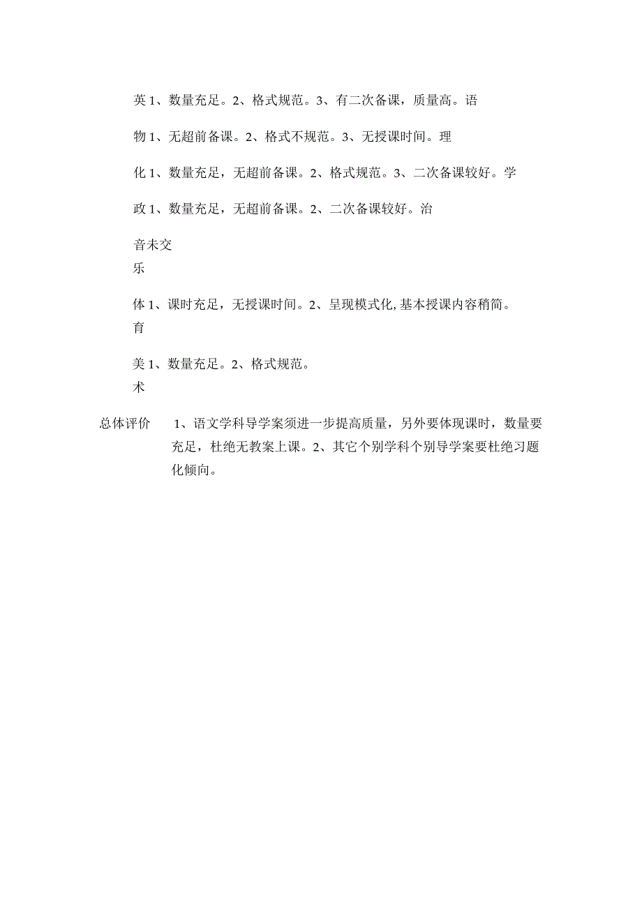 某学校各学科导学案存在问题汇总.docx_第3页