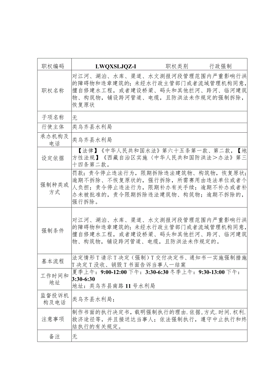 类乌齐县水利局行政强制服务指南.docx_第1页