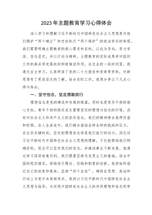 2023年主题教育学习心得体会.docx