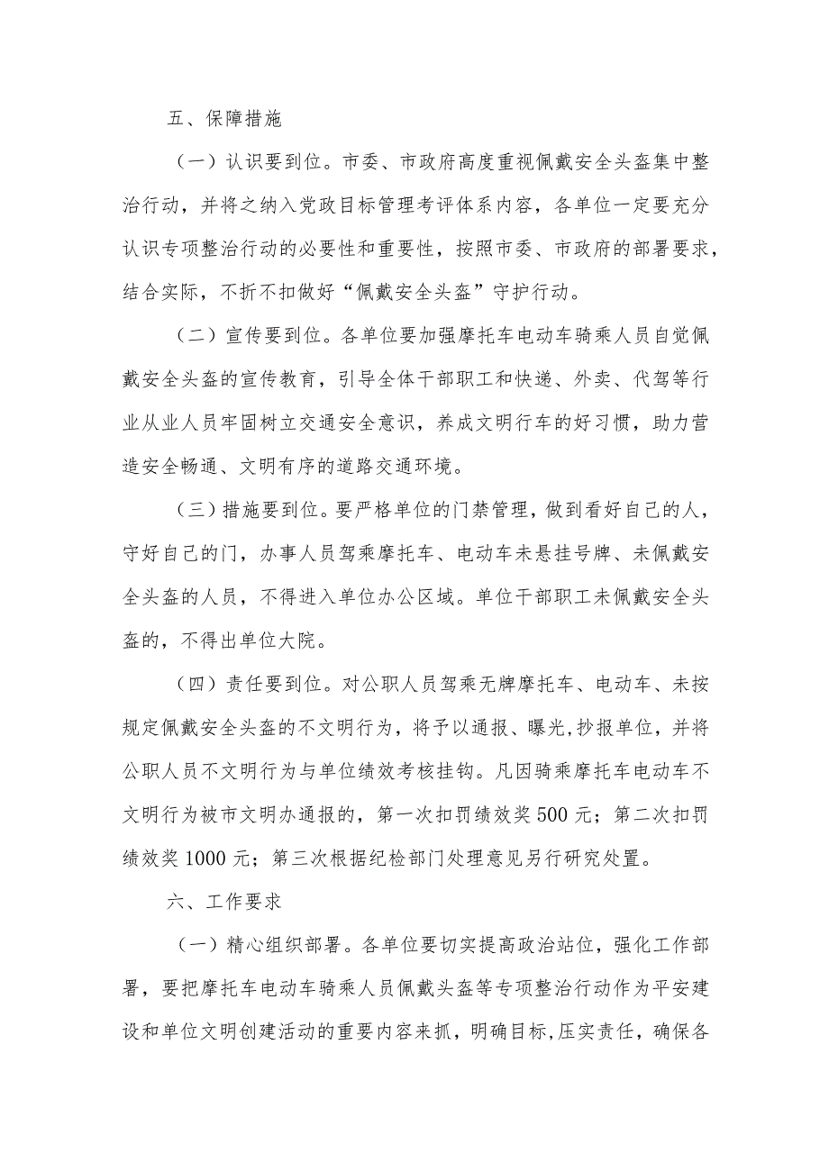 集中开展摩托车电动车骑乘人员佩戴安全头盔等专项整治工作方案.docx_第3页