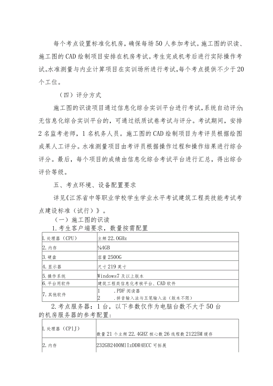 2023年江苏省中等职业学校学生学业水平考试建筑工程类专业基本技能考试指导性实施方案.docx_第3页