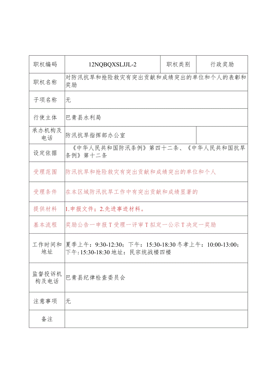 那曲地区巴青县水利局行政奖励服务指南.docx_第2页