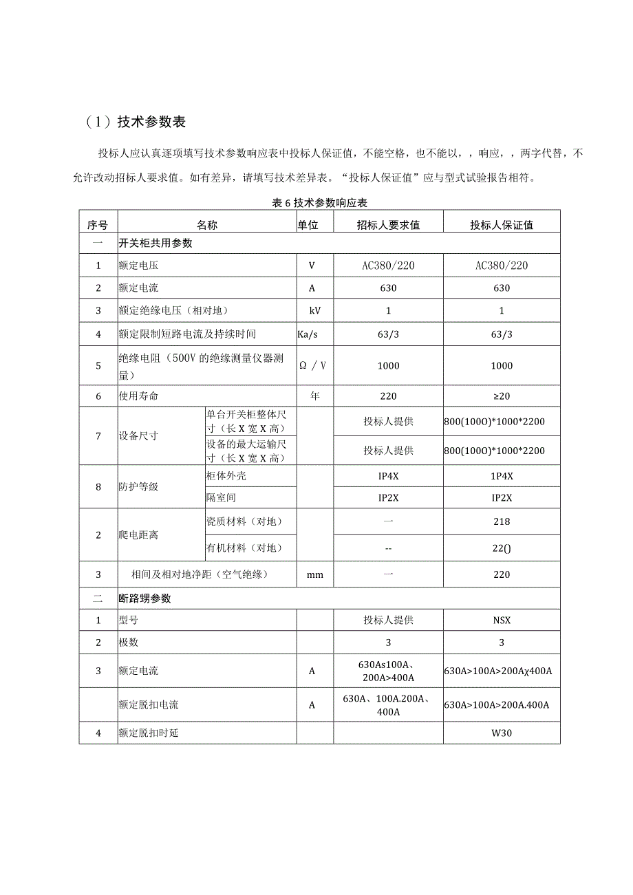 XX路中心开闭所工程户内交流低压开关柜专用技术规范（2023年）.docx_第3页