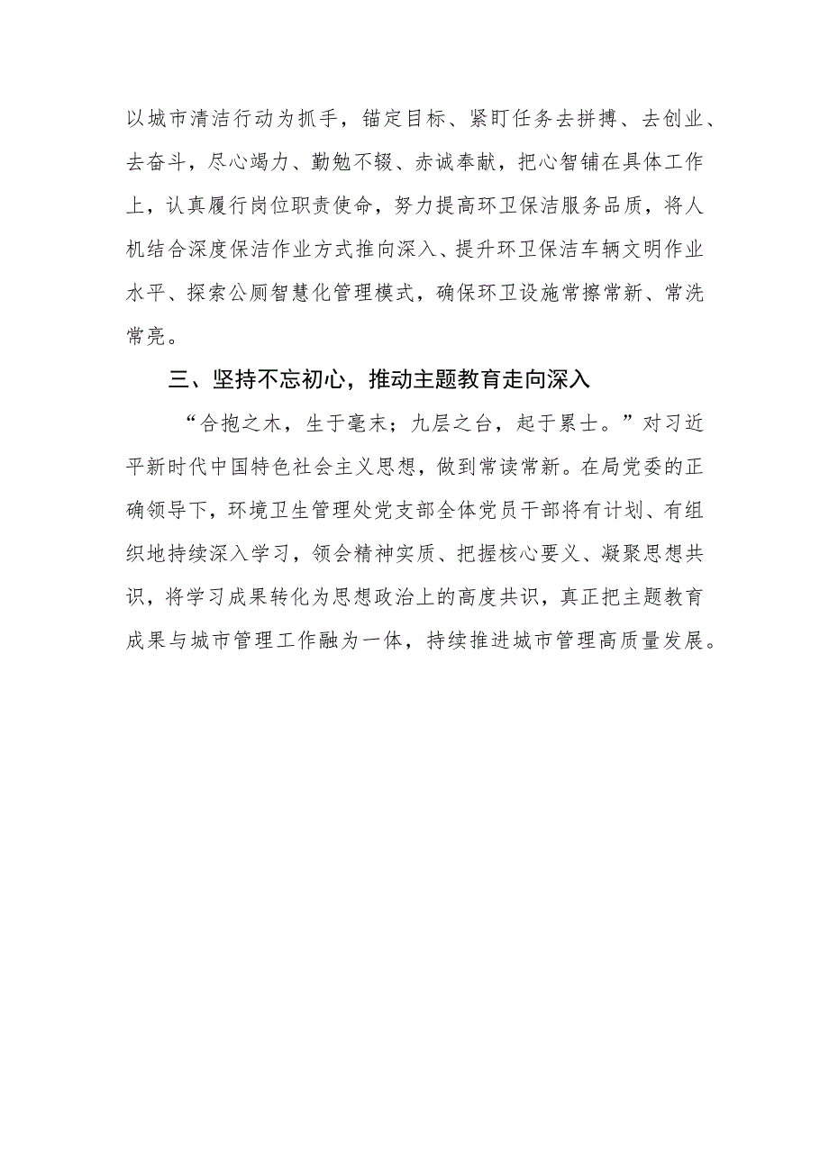 （6篇）城管局领导干部及党员干部2023第二批主题教育心得体会研讨发言材料.docx_第3页