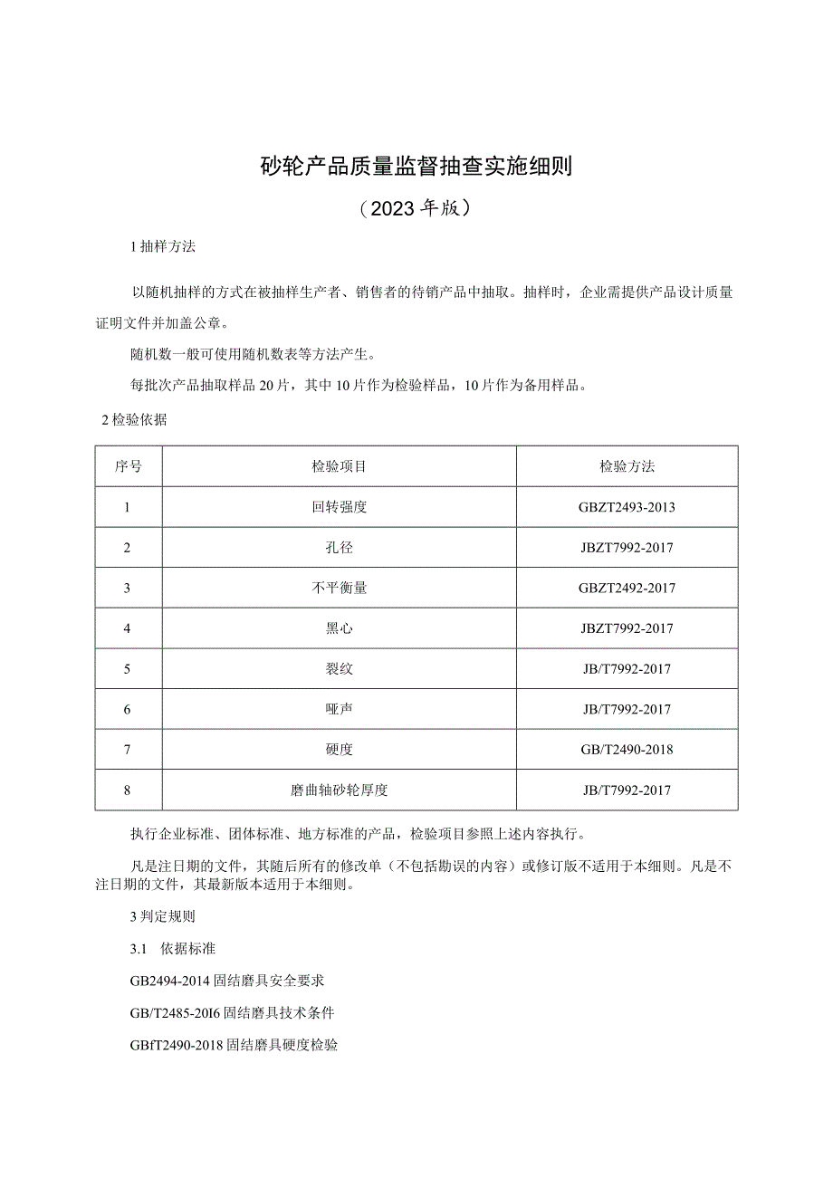 砂轮产品质量监督抽查实施细则（2023年版）.docx_第1页