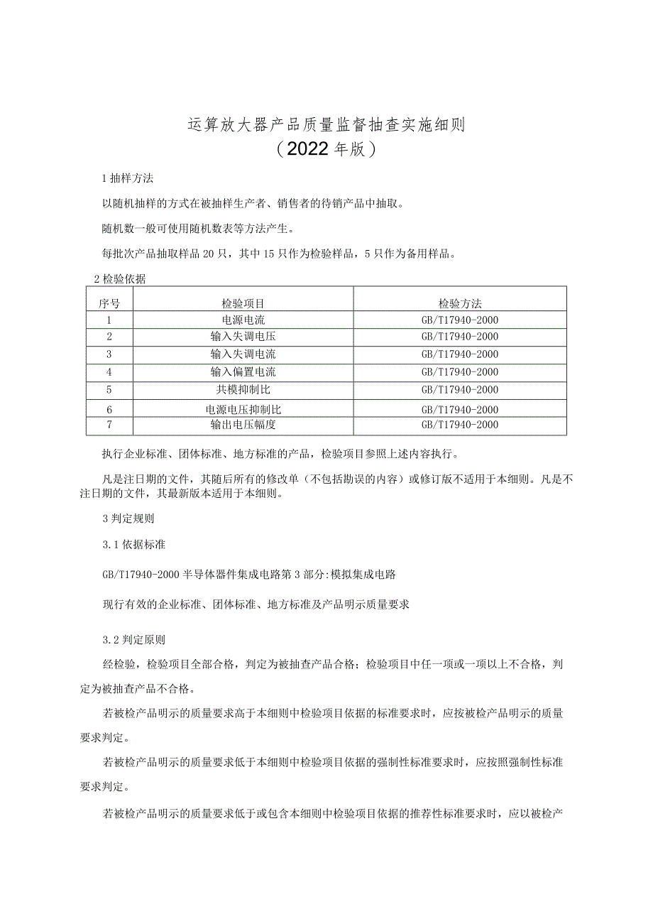 运算放大器产品质量监督抽查实施细则（2021年版）.docx_第1页