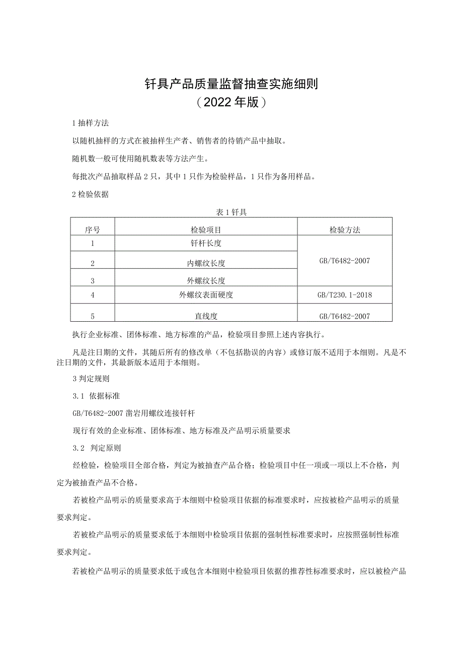 钎具产品质量监督抽查实施细则（2022年版）.docx_第1页