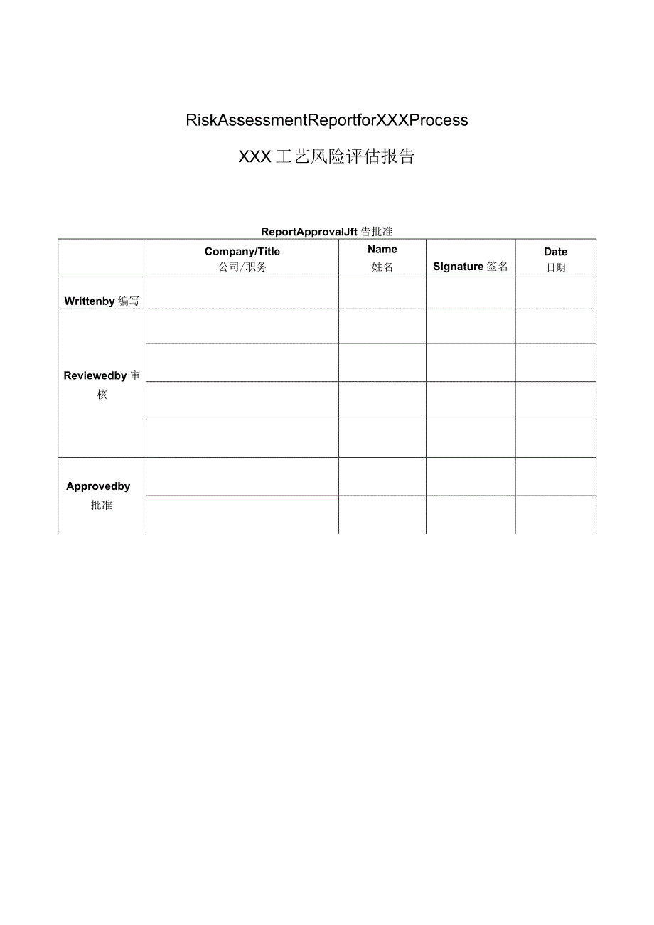 HACCP工艺风险评估报告模板.docx_第1页