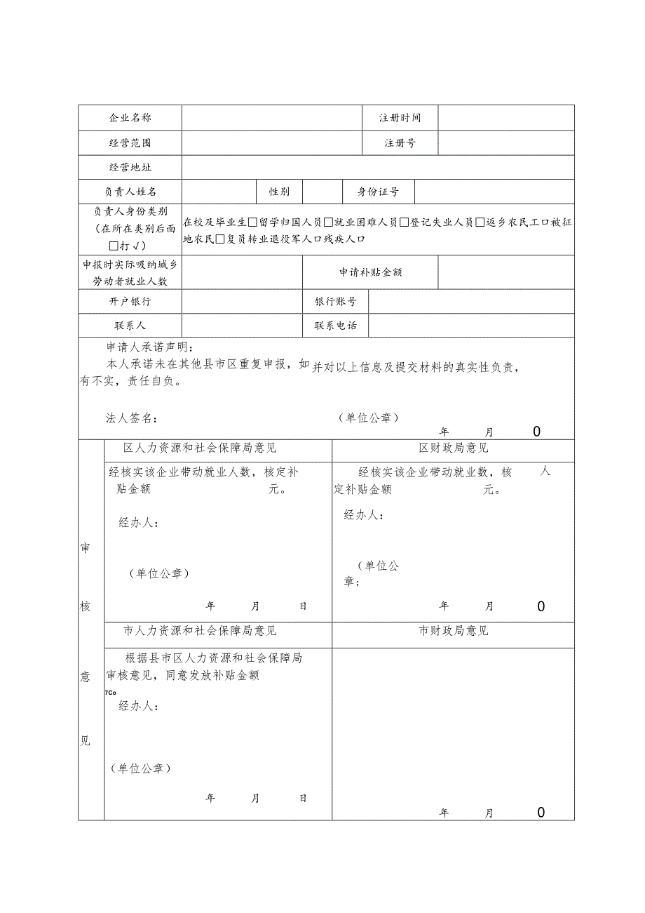 衡阳市初创小微企业一次性开办费补贴申请表.docx_第1页