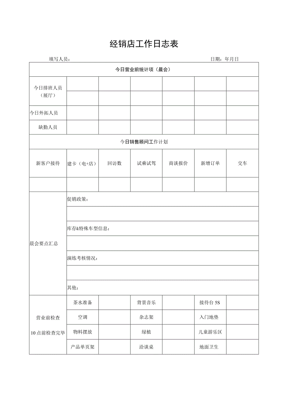 经销店工作日志表.docx_第1页