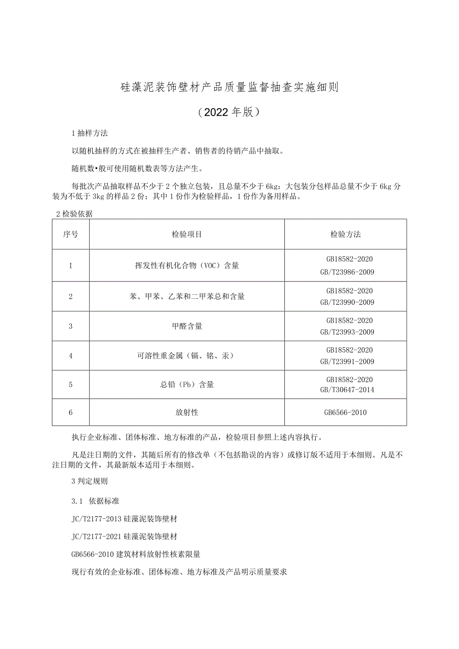 硅藻泥装饰壁材产品质量监督抽查实施细则（2022年版）.docx_第1页