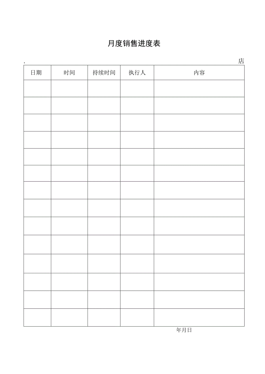 月度销售进度表.docx_第1页