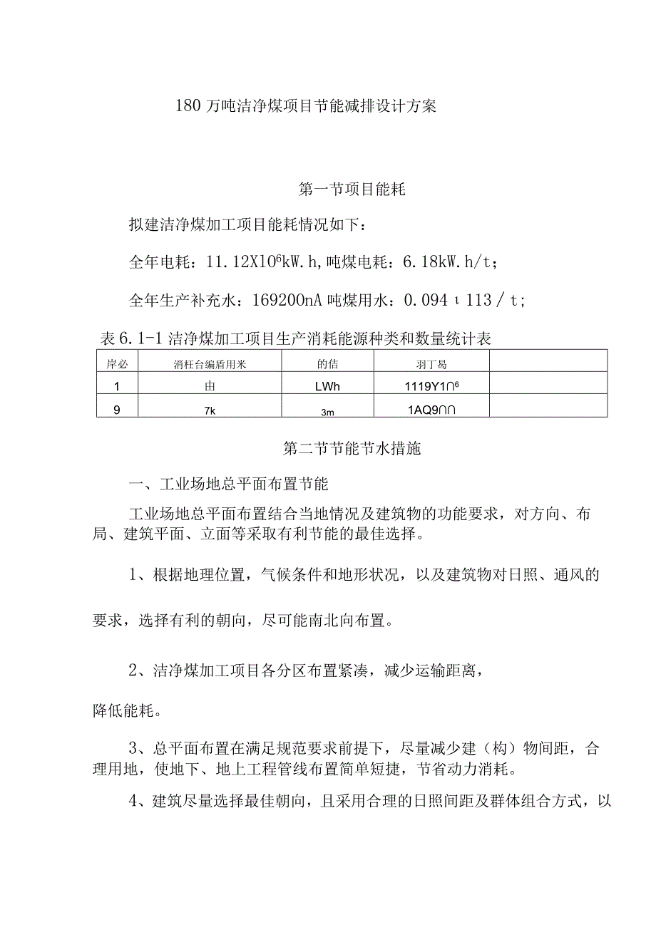 180万吨洁净煤项目节能减排设计方案.docx_第1页