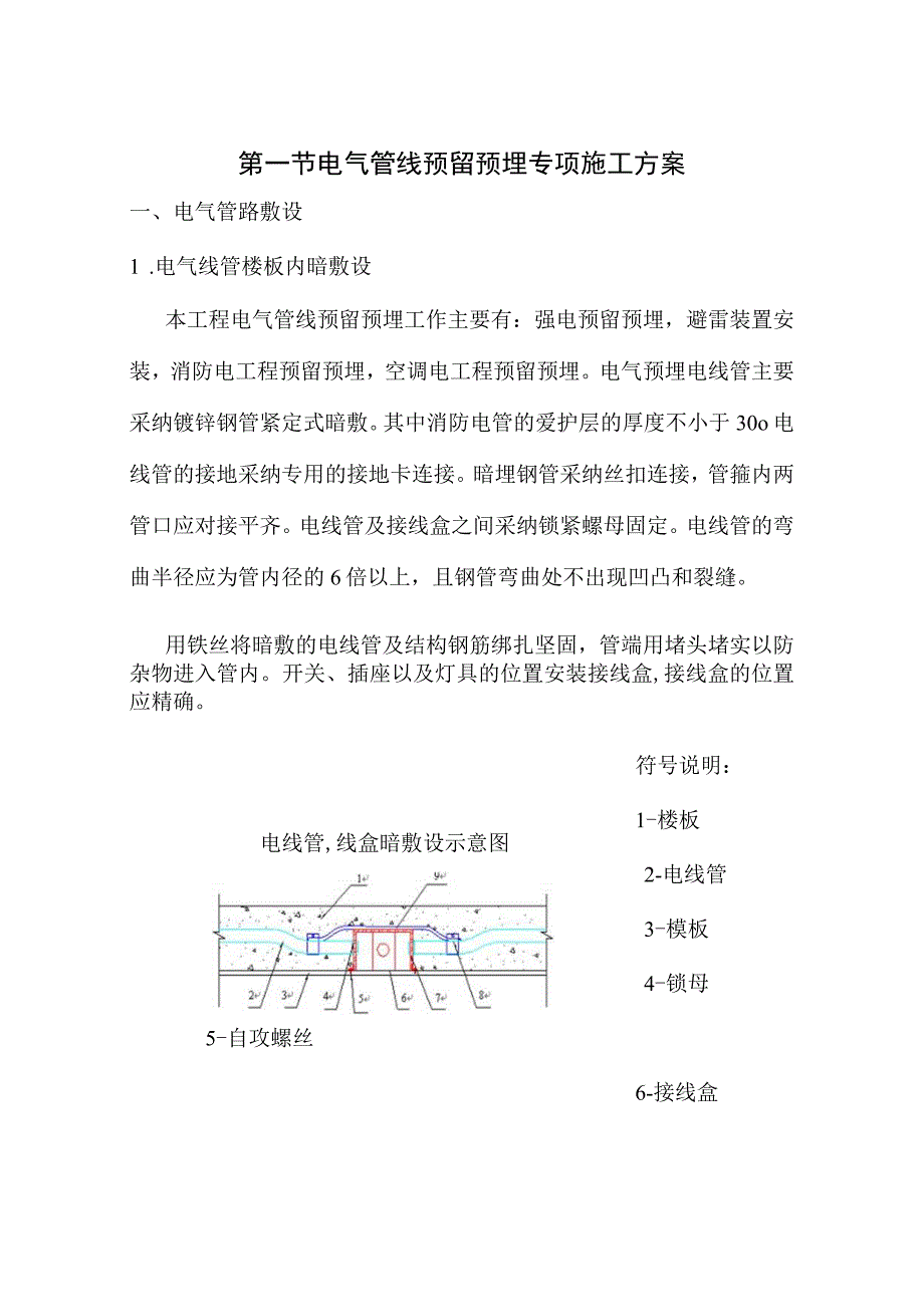 电气管线预留预埋专项施工方案.docx_第1页