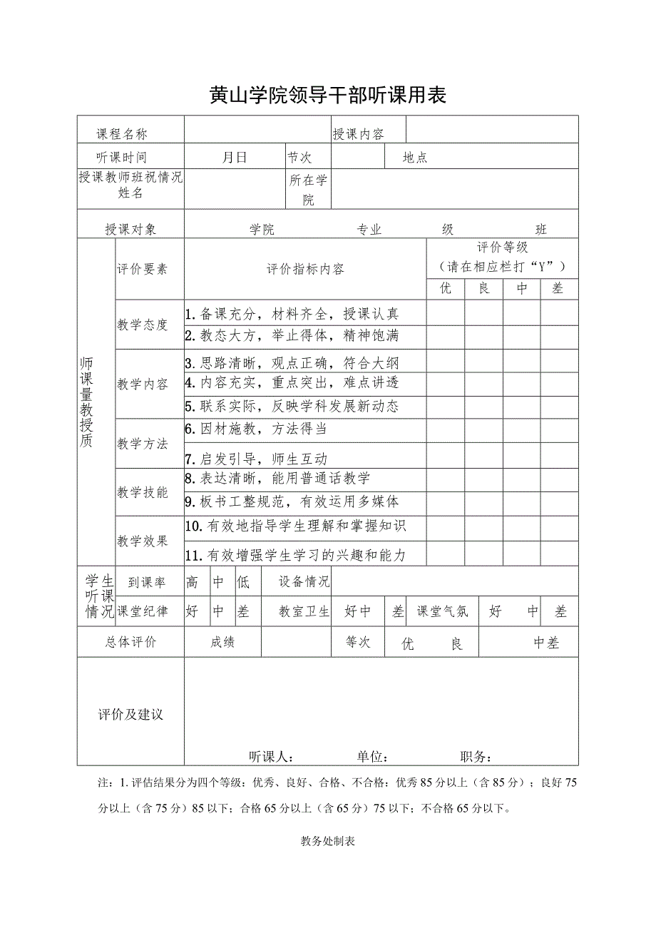 黄山学院领导干部听课用表.docx_第1页