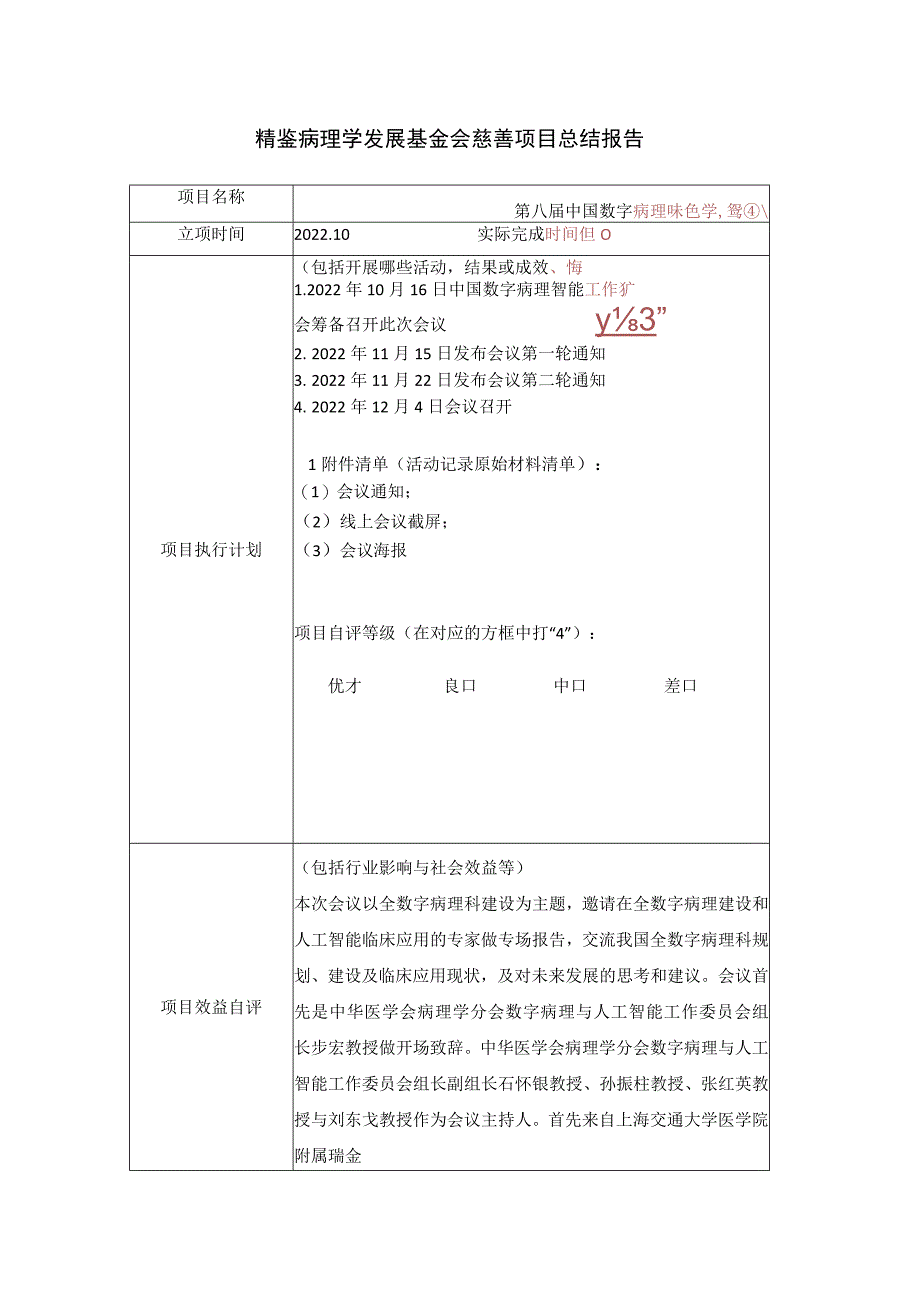 精鉴病理学发展基金会慈善项目总结报告.docx_第1页