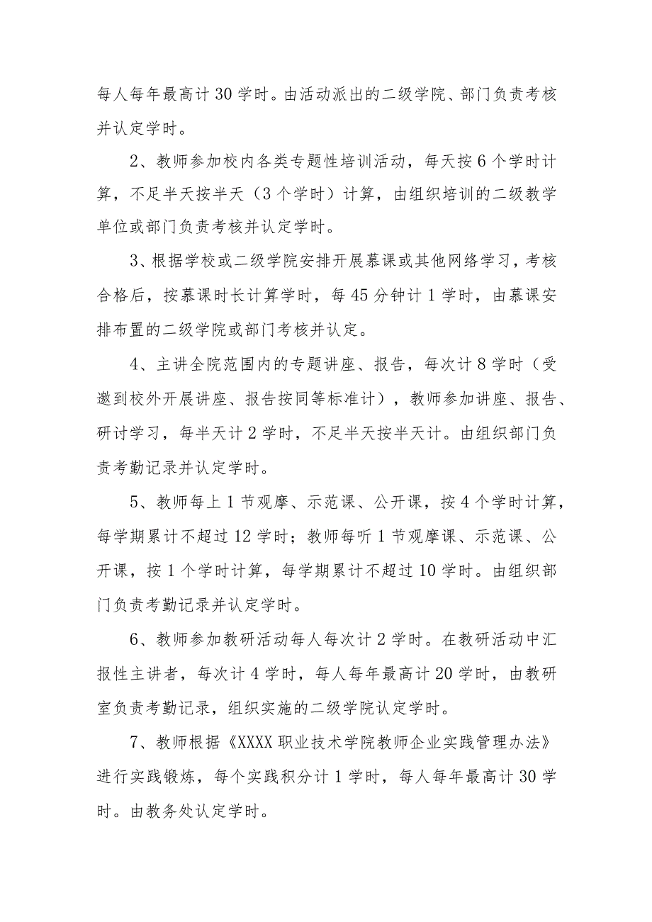 职业技术学院教师培训学时认定办法(试行).docx_第2页