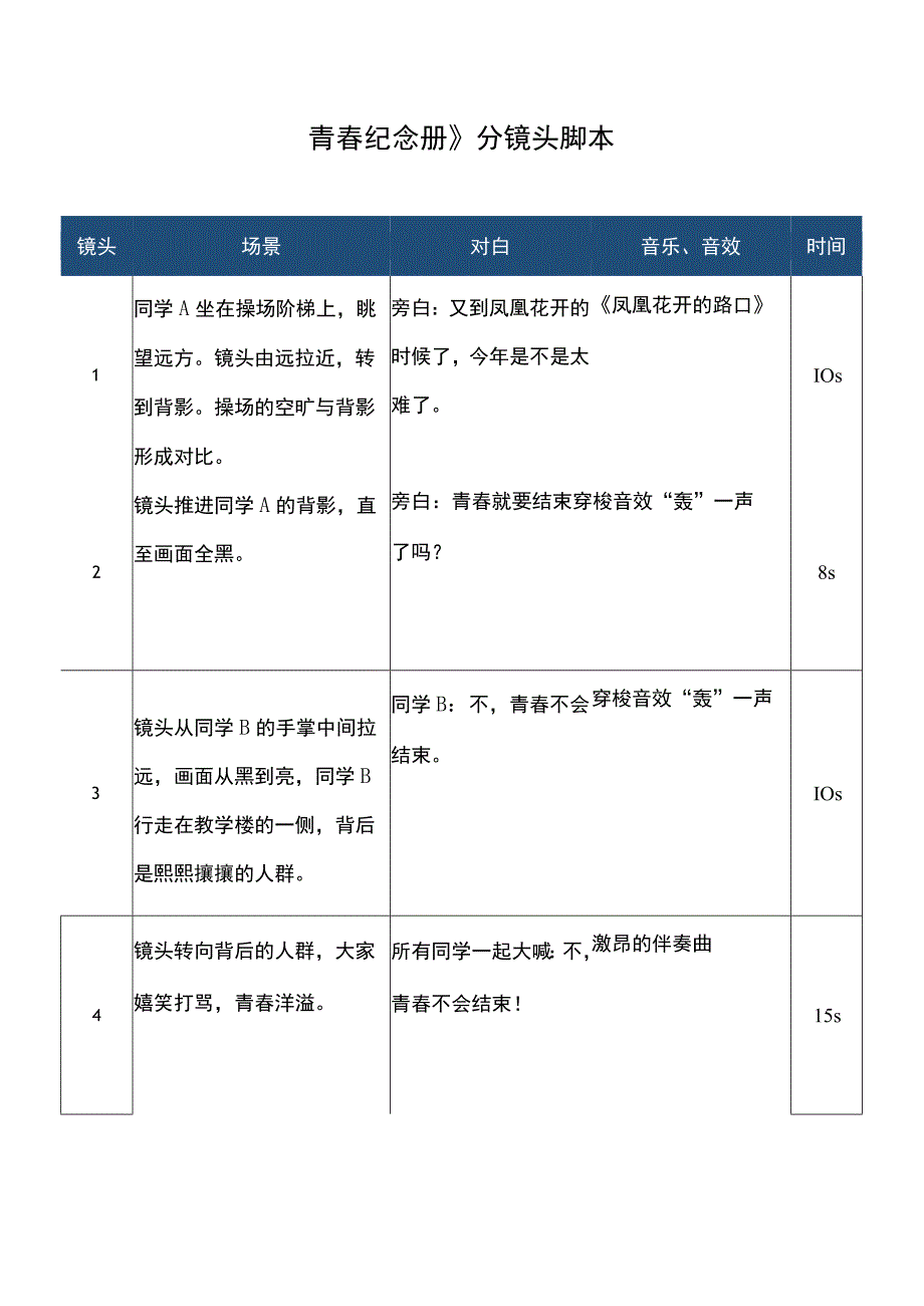 青春纪念册分镜头脚本.docx_第1页