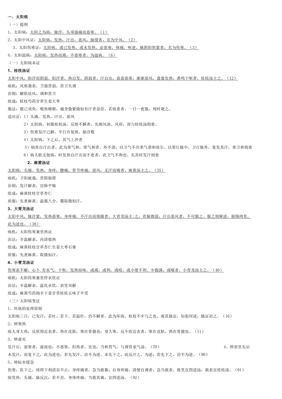 伤寒论重点笔记 .docx_第1页