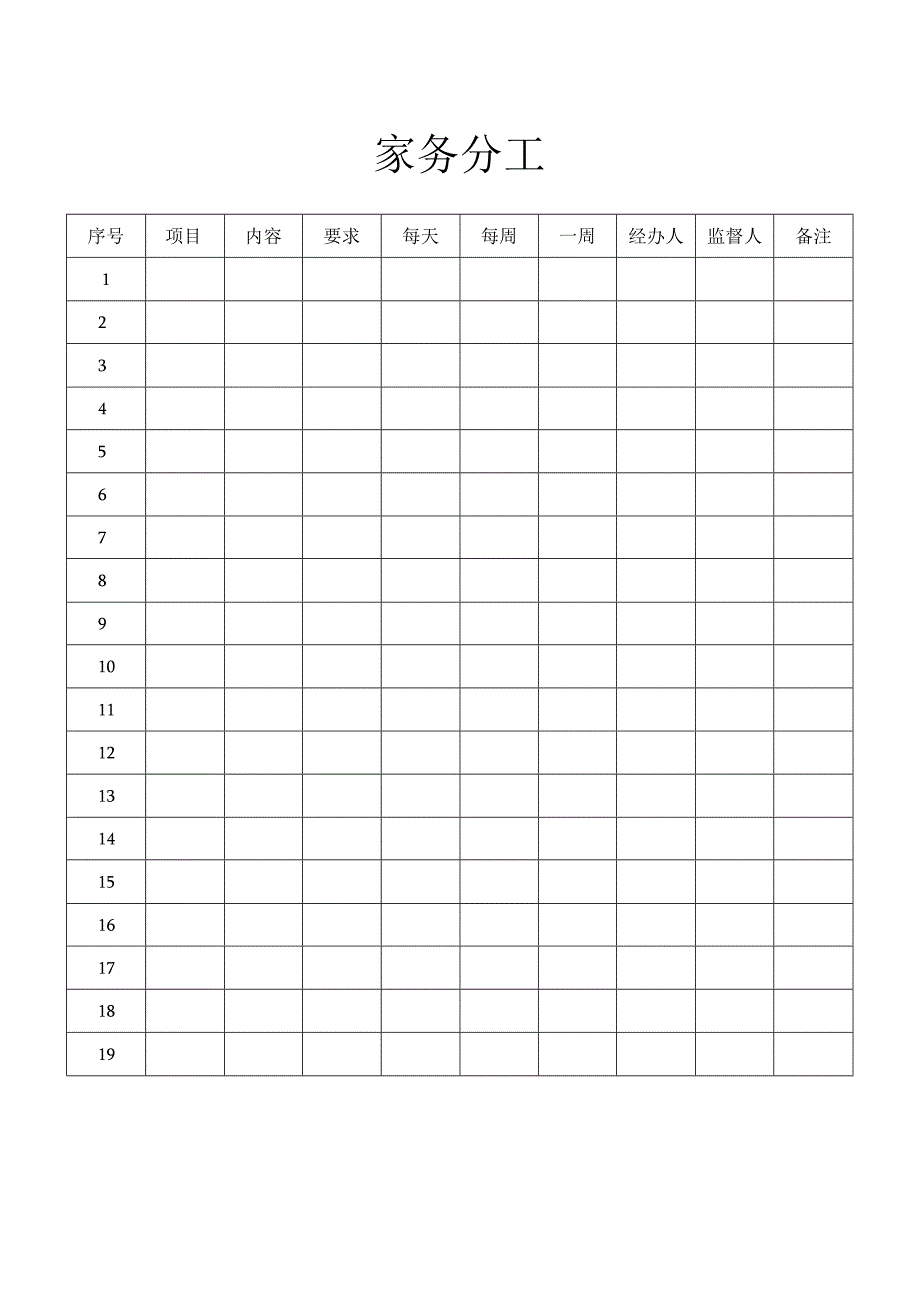 家务分工登记表.docx_第1页