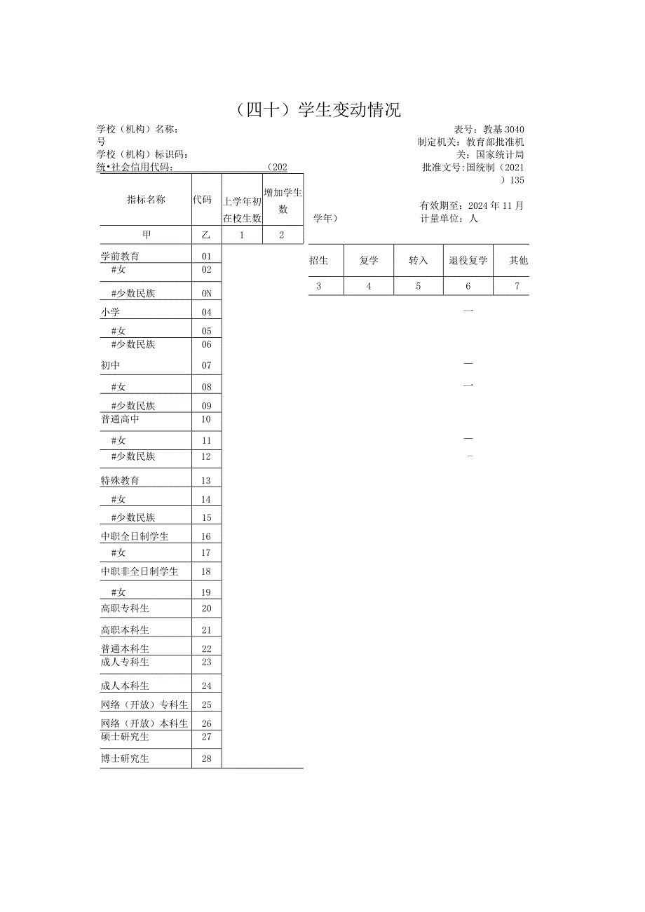 教基3040学生变动情况.docx_第1页