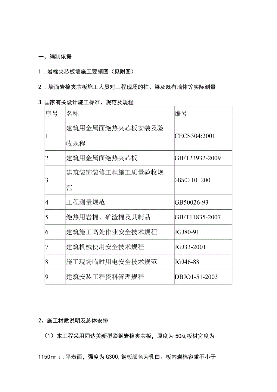 内墙岩棉夹芯板施工方案.docx_第1页