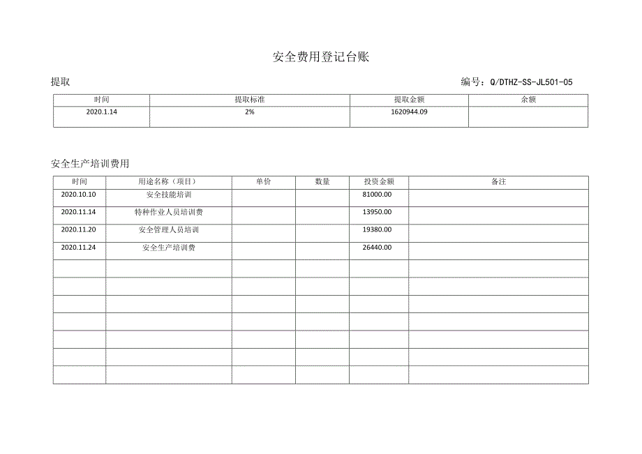 （参考）安全生产投入费用台账.docx_第1页