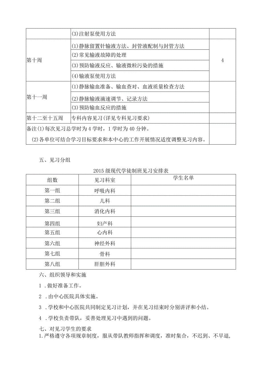 《护理学基础》临床见习方案.docx_第3页