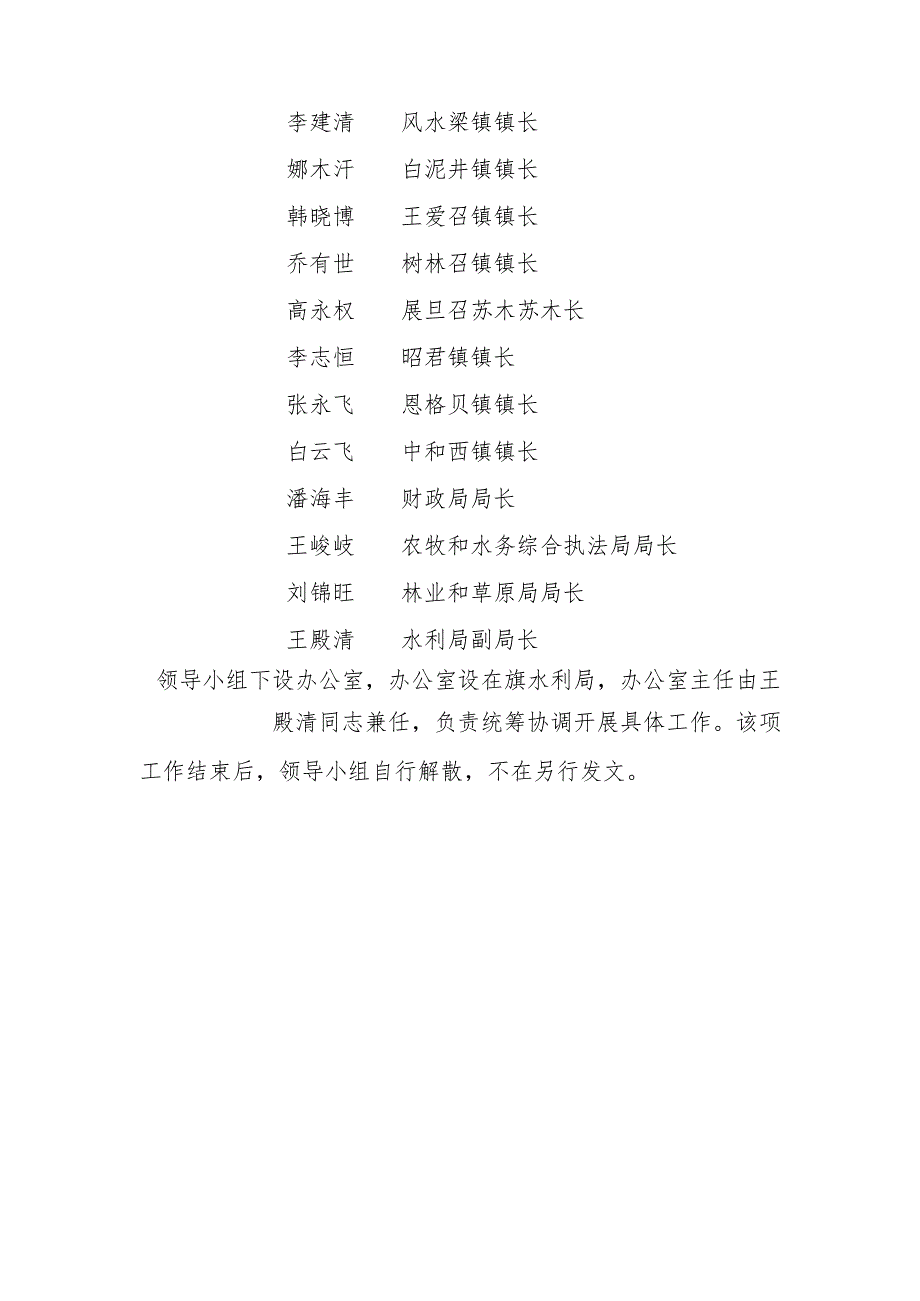 达拉特旗全面规范化管理灌溉机电井工作领导小组.docx_第2页