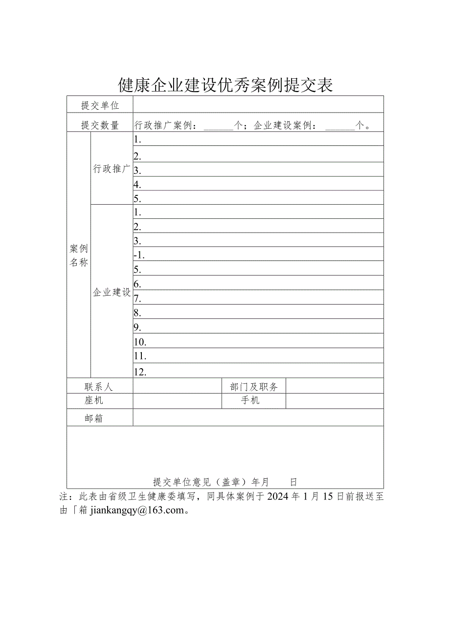 健康企业建设优秀案例（模板）、提交表、知情同意书.docx_第2页