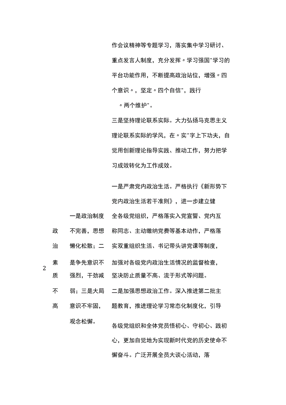 2023年第二批主题教育问题清单及整改措施台账表格（通用版）.docx_第2页