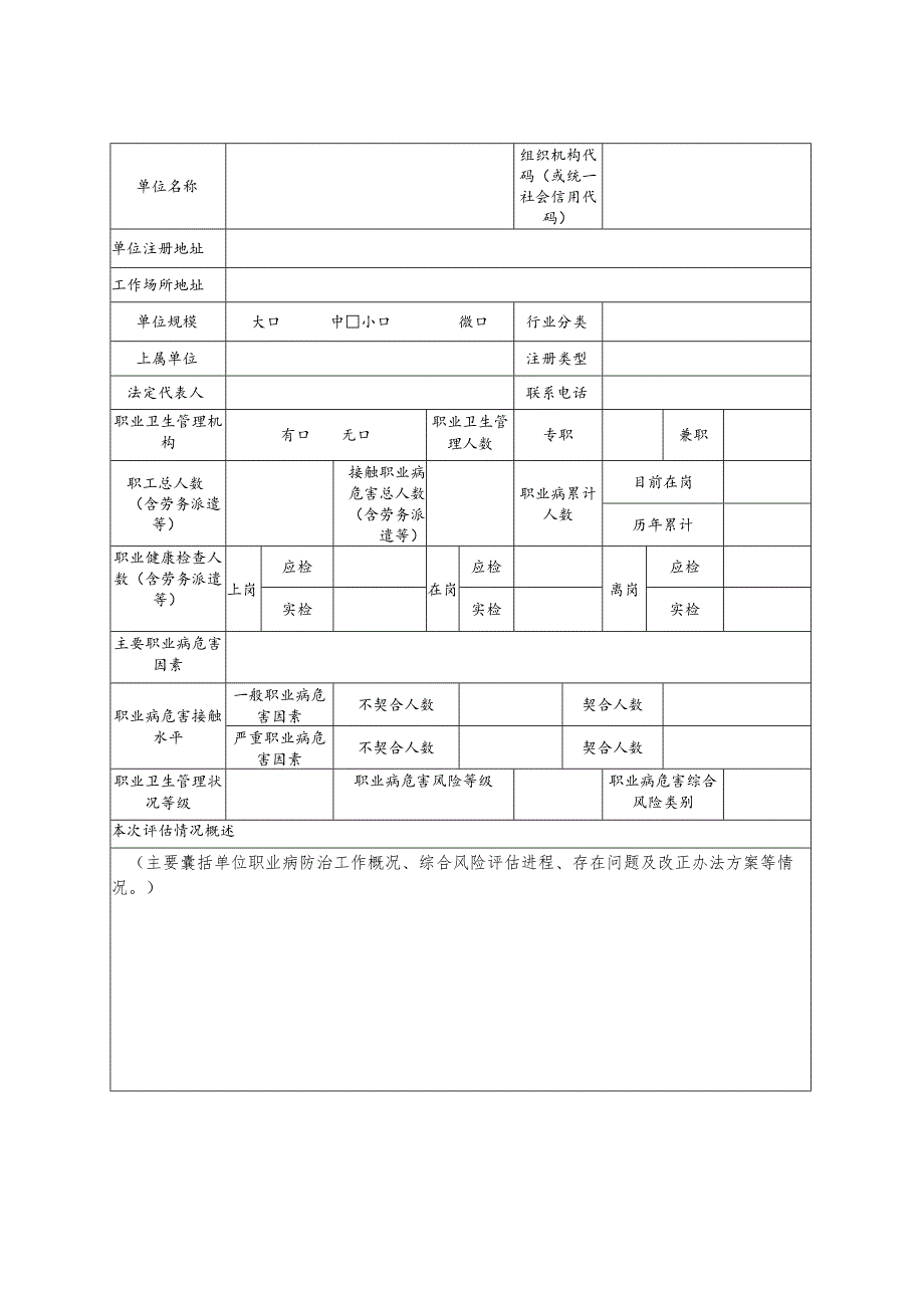 用人单位职业病危害综合风险评估报告(模板).docx_第2页